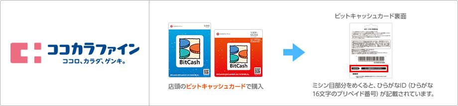 ココカラファイン店頭のカードで購入