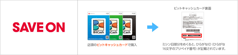 セーブオン店頭のカードで購入