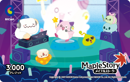 「メイプルストーリー」オリジナルビットキャッシュカード