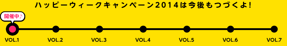 ハッピーウィークキャンペーン2014は今後もつづくよ！